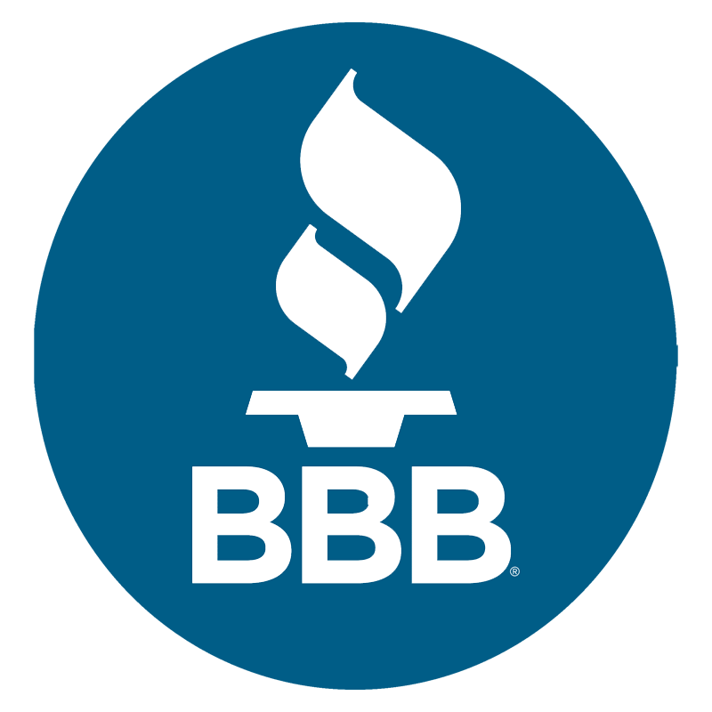 BBB logo representing trust and accreditation for Gear Up Garage's custom cabinetry services.