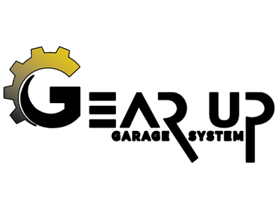 Gear Up Garage logo featuring a stylized gear icon and bold text, representing garage makeover solutions and flooring options.