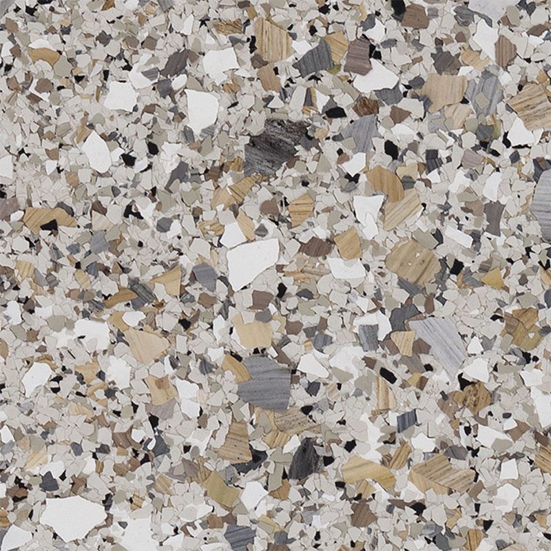 Quartzite garage floor finish featuring a blend of neutral tones and textures, ideal for enhancing garage aesthetics and durability.